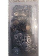 120Pcs Leather Snap Fasteners Kit Metal Button Snaps Press Studs assortm... - $18.94 CAD
