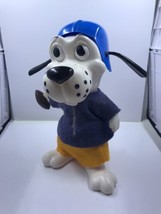vintage dog piggy bank With Blue Helmet - $18.76