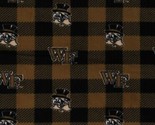 Fleece Wake Forest University Demon Deacons College Team Fabric BTY A503.64 - £10.15 GBP
