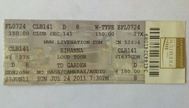 Rihanna Loud Concert Ticket Stub  Tour TD Garden Boston Mass 7-24-2011 - £30.75 GBP
