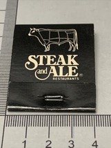 Vintage Matchbook Cover   Steak and Ale &amp; Jolly Ox Restaurants  gmg  unstruck - £9.89 GBP