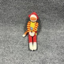 Seasons Of Cannon Falls 12” Sock Monkey Red Yellow Magnetic Hands Feet Doll Toy - $24.57