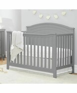 SF Home Solid Wood Convertible Crib in Grey - Toddler Bed Sold Separately - $764.44 CAD