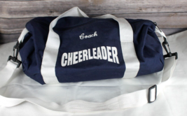 COACH CHEERLEADER NAVY BLUE  ROLL BAG TEAM LEADER GYM DUFFLE BAG WHITE S... - $7.89