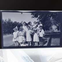 Old Photo Negative Women With Crying Upset Children 1920s - $220.03 MXN