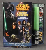 NOS Disney Star Wars Movie Theater Storybook &amp; Lightsaber Projector 24 S... - $17.86