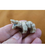 (Y-BUL-3) white tan Bull steer cow SOAPSTONE carving figurine STONE farm... - €7,40 EUR