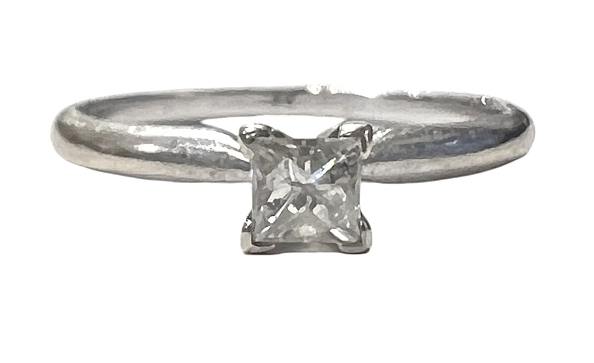 Women&#39;s Solitaire ring 14kt White Gold 459852 - $299.00