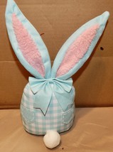 Door Stop Decoration Easter Rabbit Blue 12&quot; Tall x 6&quot; Wide 2 lbs Heavy N... - £5.98 GBP