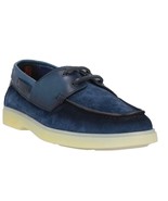 Santoni Mgya  Men&#39;s Suede Leather Blue Italy Sneakers Shoes Size US 11 - £294.50 GBP