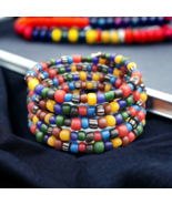 Vintage Glasperlen Antik Stil Glasperlen Mehrlagig Armband #BR-22 - $29.65