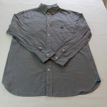 Chaps Men&#39;s Black &amp; White Cotton Check Button-Down Collar Shirt Long Sle... - €9,52 EUR