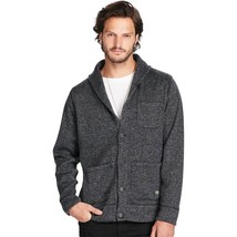 Denim Supply Ralph Lauren Mens S Gray Herringbone Fleece Shawl Cardigan Sweater - £35.87 GBP