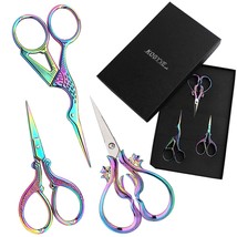 3 Pairs Embroidery Scissors, Vintage Scissors European Style Stainless S... - £21.58 GBP