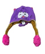 Flipeez Purple &amp; Pink Cat Winter Hat With Ear Flaps For Kids - $10.53 CAD