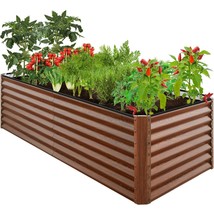 Product Outdoor Metal Raised Garden Bed - 8x4x2ft - £159.03 GBP