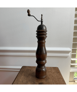 Vintage Wood and Pewter 14&quot; Pepper Grinder Mill - $429.46 MXN