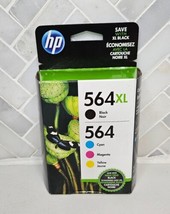 HP 564XL/564 Black &amp; Tri-Color Combo Pack Genuine Ink Cartridges Exp. 3/19 - £25.65 GBP