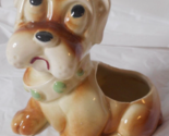 Sad Puppy Dog Planter Japan Gloss Glaze Ceramic MCM 1950s Boxer Bulldog ... - $12.86