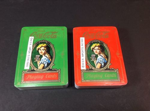 MISS MARION DAVIES COCA COLA COKE DECK PLAYING CARDS Set 2 Decks Vintage 1980 - £9.63 GBP