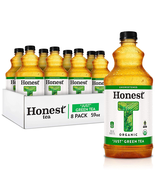 Honest Tea Organic Just Green Tea 59 Fl Oz Bottles 8 Pack Fair Trade Cer... - $70.17 CAD