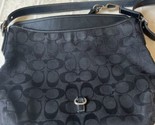 Coach L3M 6845 Black Signature “C” Hobo Handbag Purse - £44.47 GBP