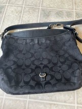 Coach L3M 6845 Black Signature “C” Hobo Handbag Purse - £44.47 GBP