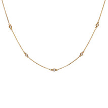 0.50 Carat Round Diamonds by the Yard Necklace 14K Rose Gold - £396.11 GBP