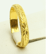 22k gold band ring from Thailand #41 - $248.23