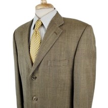 Stafford Executive Glen Plaid Sport Coat 42R Silk Wool Blend Three Butto... - $44.99