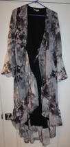 Bar III Floral Abstract Belted Ruffle Design 3/4 Sleeve Women&#39;s Dress Size Small - £31.64 GBP