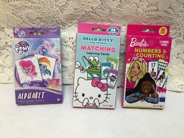 3 Pks of Flash Cards Hello Kitty Matching, Barbie Numbers, My Little Pony ABC&#39;s - £5.12 GBP