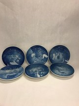 6 Denmark Plates B &amp; G 7&quot; Christmas 1969, 73,75,77,78,79..BLUE Wall Hanging. - £34.99 GBP