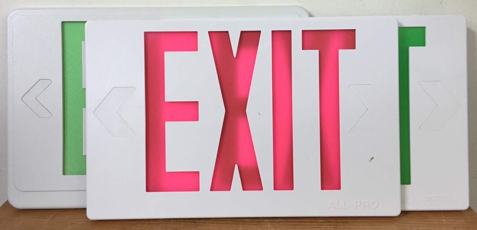 Exit Sign Replacement Parts Front Red Green Emergency Color Screens Fronts - $24.74