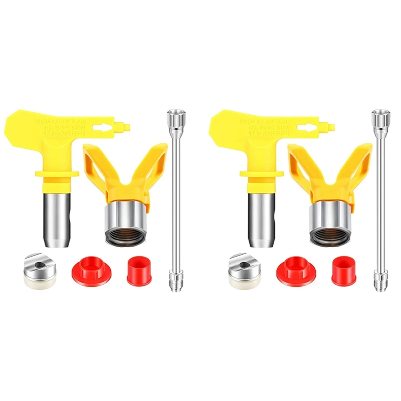 8 Pieces Airless Paint Spray Tool Set 11.8 Inch Extension Pole Rod With 517 Spra - £53.70 GBP