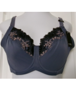 Modern Movement underwire bra Size 34DDD Style S42BM240 Blue with lace trim - $388.28 MXN