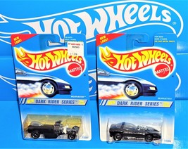 Hot Wheels 1995 Lot of 2 Dark Rider Series Rigor Motor &amp; Silhouette II w/ PC6s - £3.82 GBP