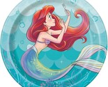 Disney Little Mermaid Dessert Paper Plates Birthday Party Supplies 8 Per... - $4.25