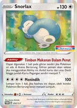 SNORLAX PROMO 052/S-P Holo Pokemon TCG Indonesia Exclusive Indomaret Stamp - £19.98 GBP