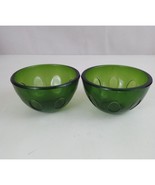 Set of 2 Emerald Green Glass Dessert/Fruit Bowl THT2004 - $14.84