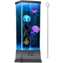 Electric Jellyfish Tank Table Lamp With Color Changing Light Gift For Kids Men W - £36.76 GBP