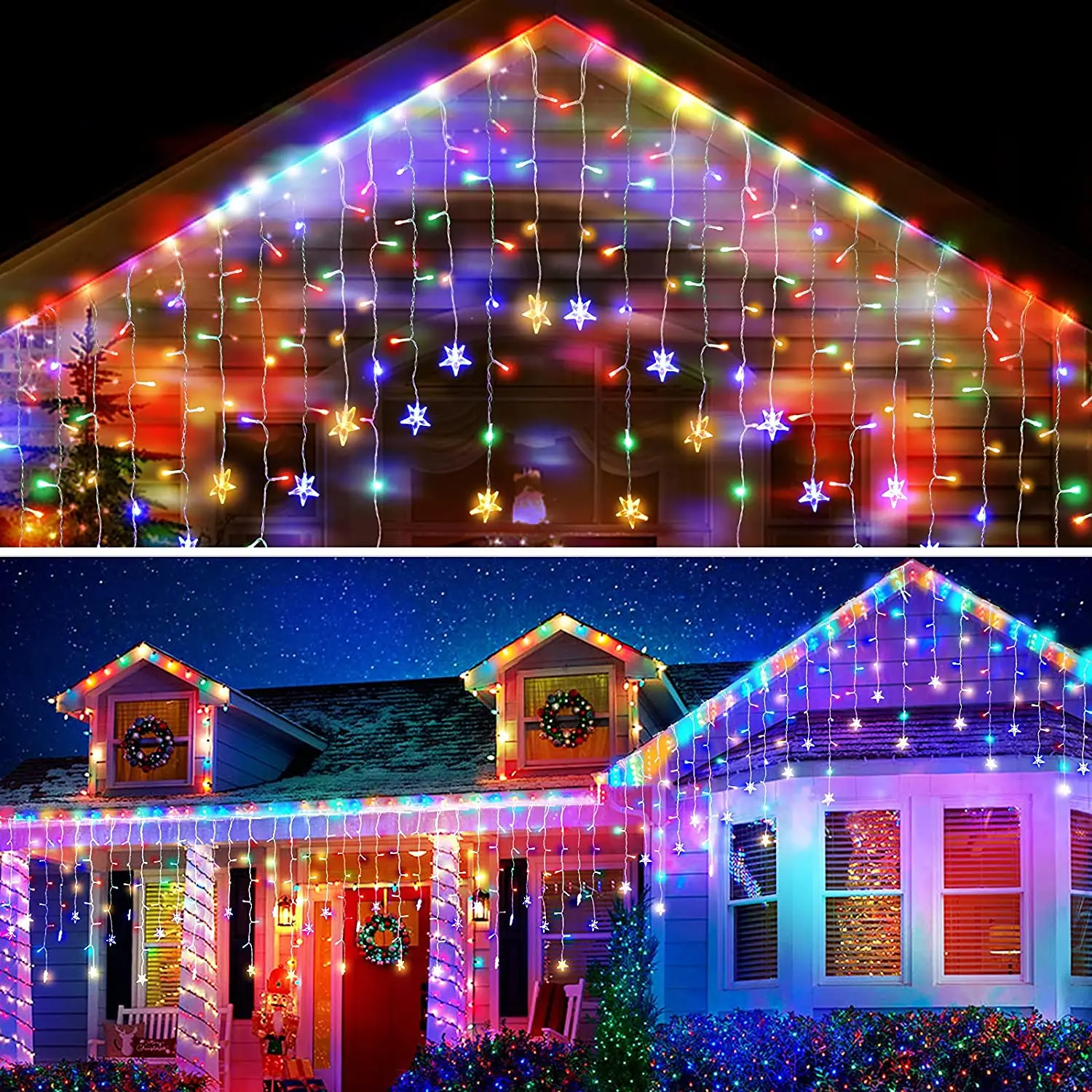 Christmas Decoration Lights Outdoor 20m 864 LED Street Gars Icicle Lights Outdoo - £61.45 GBP
