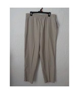 VTG Jantzen Beige Plaid Casual Pants Elastic High Waist Women size 16 Pe... - $17.81