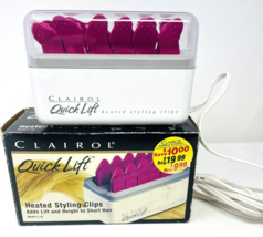 Clairol Quick Lift Heated Styling Clips Root Lifter Pink Vintage Hair - £31.44 GBP