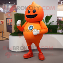 Orange Pepper mascot costume character dressed with a Joggers and Digital watche - $1,279.00