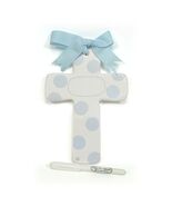 CHILD TO CHERISH WHITE AND BLUE CERAMIC PERSONALIZABLE PINK BUBBLE DOT C... - $344.46 MXN