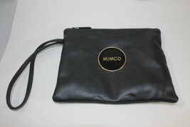 Woman Leather Wallet Pouch MIMCO Medium Waver Black Patent Rose Gold Clutch Bag  - £31.93 GBP