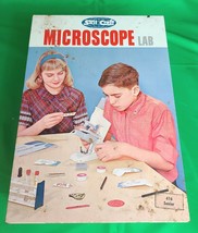 Vintage Skilcraft Microscope Lab #416 Senior Set Tin Litho Case 1960&#39;s - £46.02 GBP