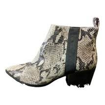 Linea Paolo Vu Chelsea Snake Print Pointed Toe Ankle Bootie Women’s Shoe... - $60.48