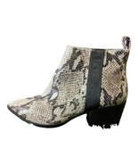 Linea Paolo Vu Chelsea Snake Print Pointed Toe Ankle Bootie Women’s Shoes Sz 5.5 - $60.48